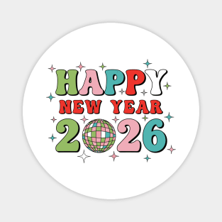 Happy New Year 2026 Disco Party Magnet